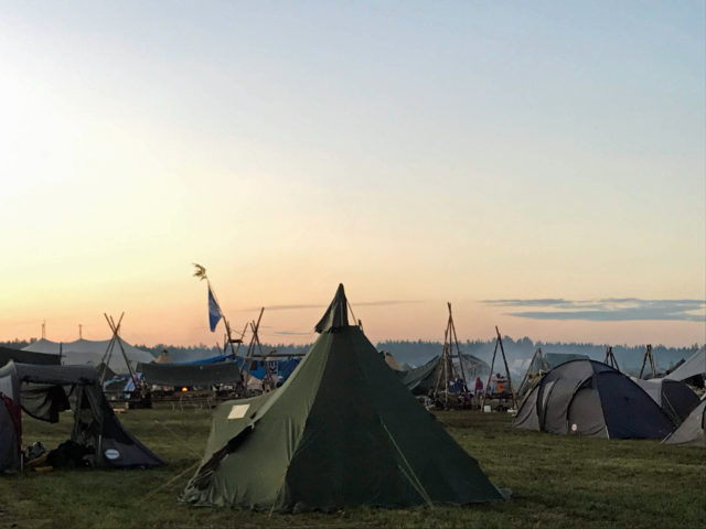 Scoutläger tält